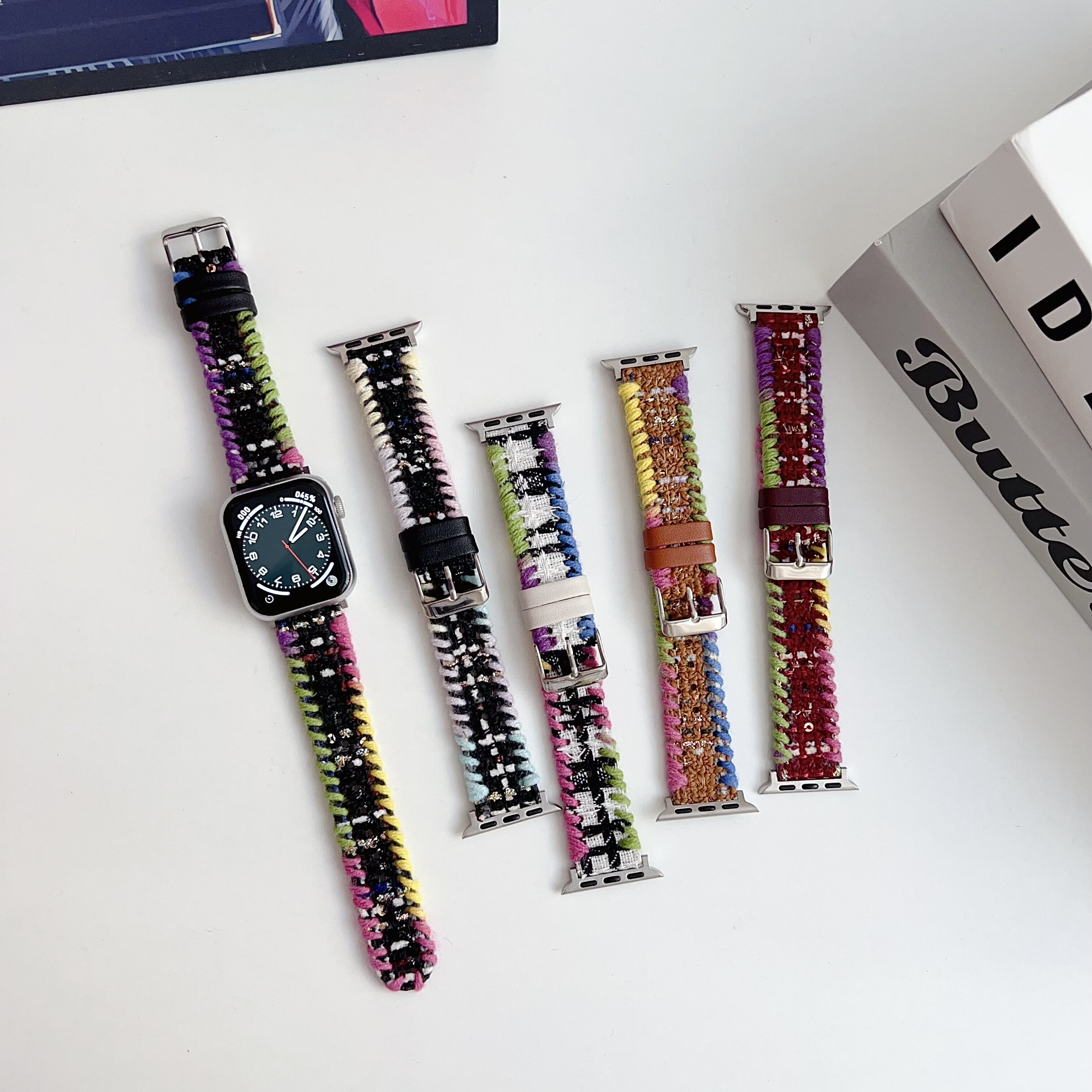 民族风缝线毛呢手表表带