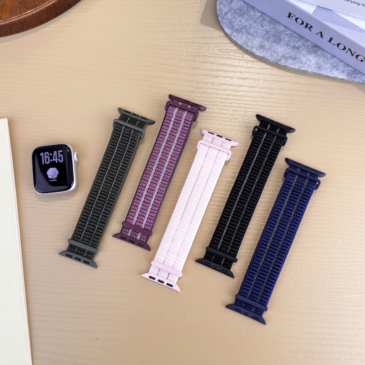 苹果Apple Watch11手表表带适用S10987654云感呼吸双节尼龙魔术贴