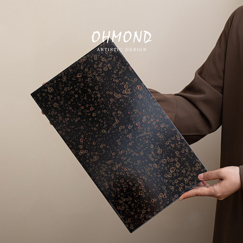 OHMOND | 大漆重竹干泡台茶盘 中式家用小型泡茶台一人饮壶承托盘