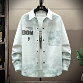 青少年潮流百搭上衣学生工装 休闲夹克春秋款 外套 新款 牛仔外套男士