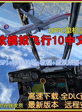 PC微软模拟飞行10中文版 FSX+SP1送中国机场教程虚拟乘客地勤单机