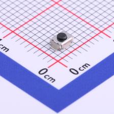 K2-1822SN-C5DW-06 轻触开关 350G 1.7mm无柱乳白底座黑色按钮 双