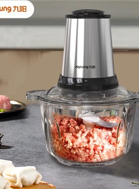 九阳绞肉机S20-LA750家用多功能不锈钢电动小型料理搅拌碎肉机2L