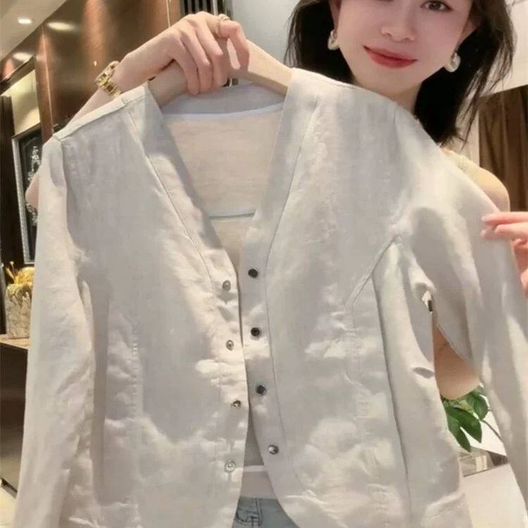 韩版时髦休闲夹克女2026夏季新款通勤风百搭棒球服短外套西服开衫
