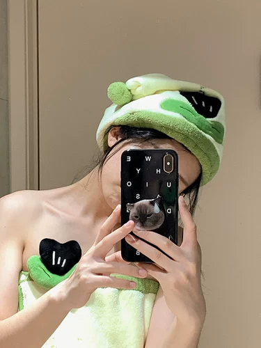 Милое полотенце для волос, быстросохнущая шапка, платок, хорошо впитывает воду