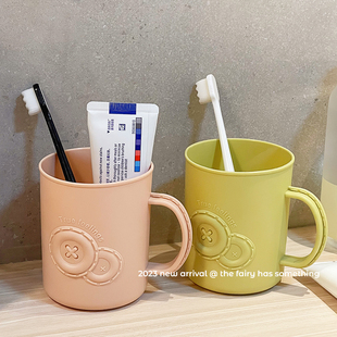 简约漱口杯家用高颜值刷牙杯子情侣洗漱杯牙缸牙具牙刷杯 2024新款