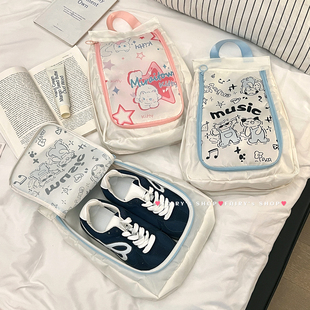 旅行鞋子收纳袋大容量旅游收纳鞋袋便携手提运动健身装鞋子防尘袋
