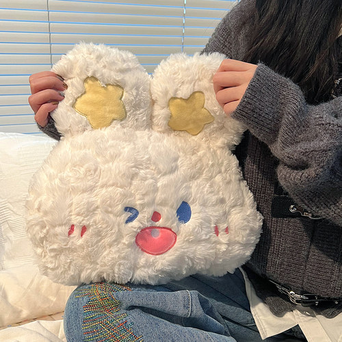 新款毛绒兔子热水袋充电