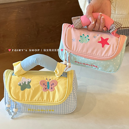 ins化妆包女便携外出手提洗漱包