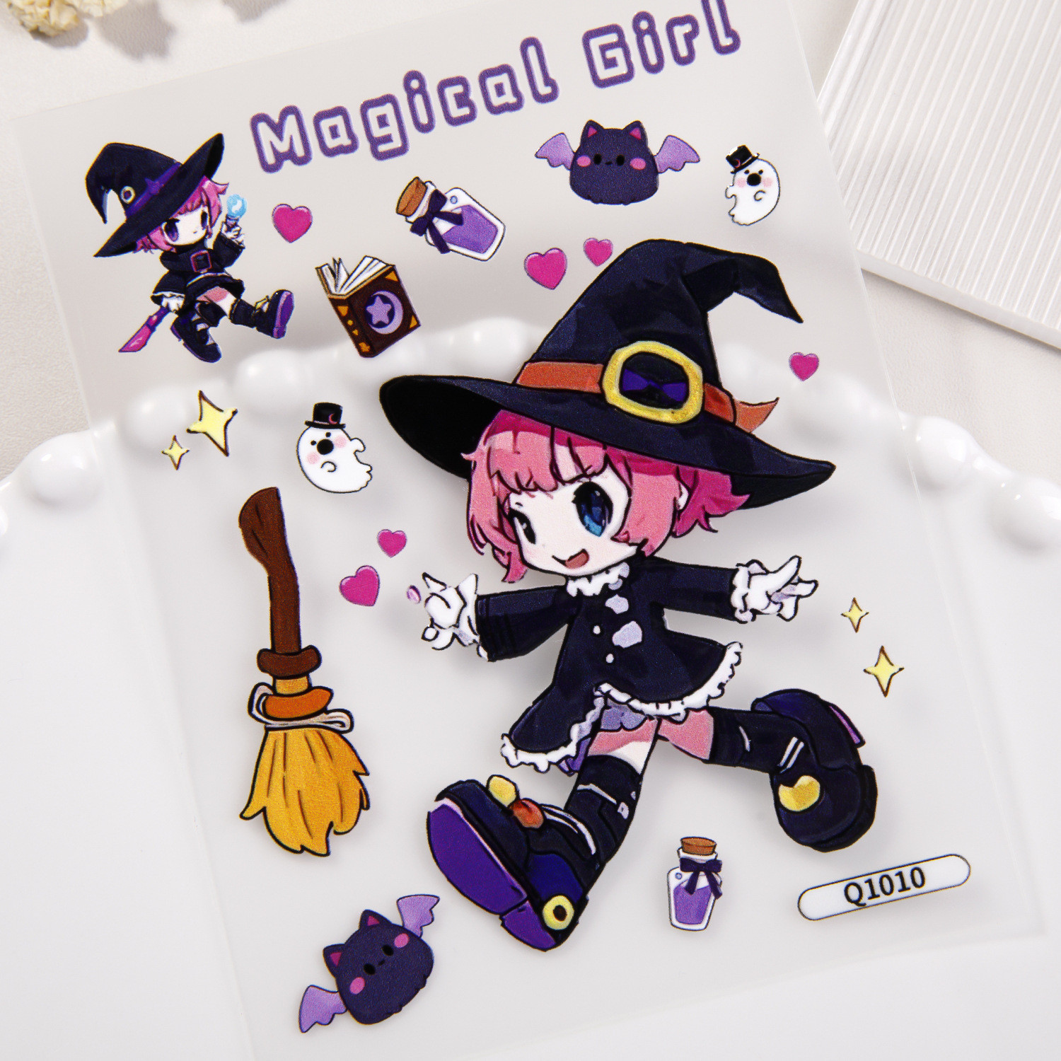 可爱暗黑少女手机壳贴纸恶魔女孩