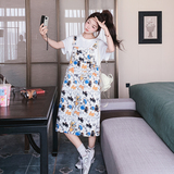 现货大货时尚涂鸦背带裙套装279-2D043套装P145单115控218，女装套装/套裙，浙宝173（原浙宝279）