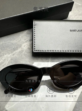 YSL圣罗兰娜扎同款椭圆小框墨镜