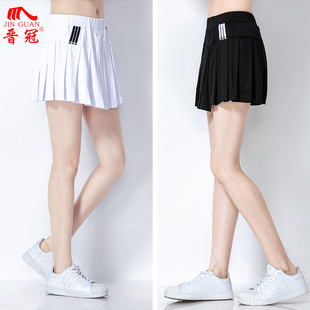 晉冠防走光網(wǎng)球裙夏裝 女跑步羽毛球半身裙子 高腰大碼 女運(yùn)動(dòng)短裙褲