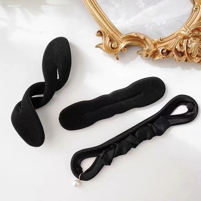 加厚盘发器丸子头花苞头海绵卷发棒发箍美发用品儿童成人用