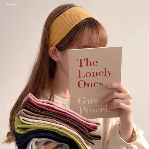 纯色宽边针织发带女夏季高弹力运动吸汗发箍高级感洗脸发饰