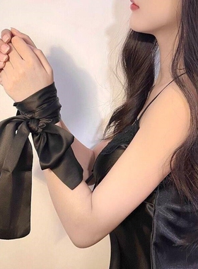 万能的绑带！黑红色丝带遮光眼罩绑手绑脚带禁欲情侣女