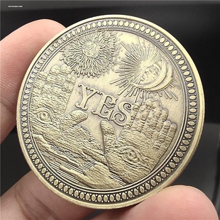 复古 幸运币定制刻字男士礼物黄铜EDC解压把玩魔术币决策币