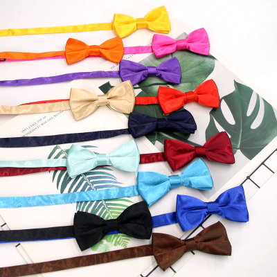 儿童亮面纯色小领结小主持人清洁