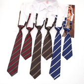 儿童短款 定制懒人咖啡小领带免打女生可爱学院风衬衫 jk制服新潮