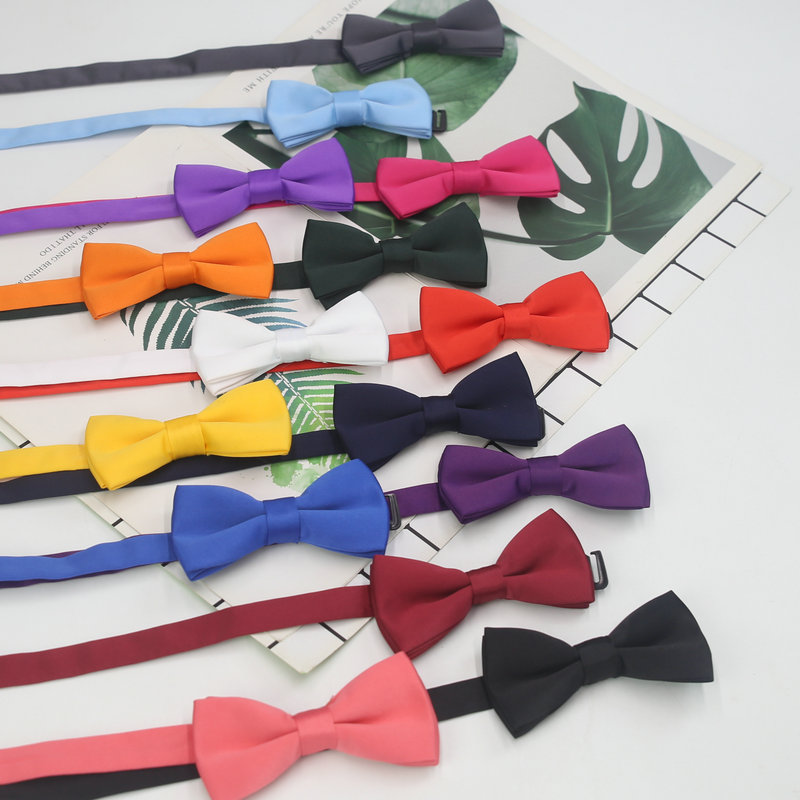 哑光纯色儿童领结小主持表演