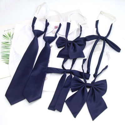 印花涤纶丝学院风小学生灰色领带