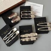 冷淡风银色Y2K甜酷辣妹发卡发夹刘海夹多巴胺穿搭碎发夹百搭发饰