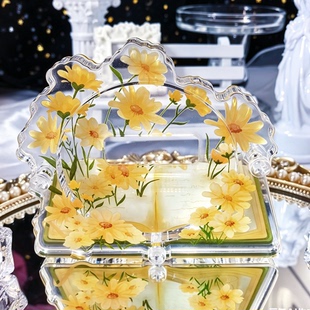 【万物复书】亚克力吧唧砖摆件谷美装饰谷子吧唧收纳展示蓝色花朵