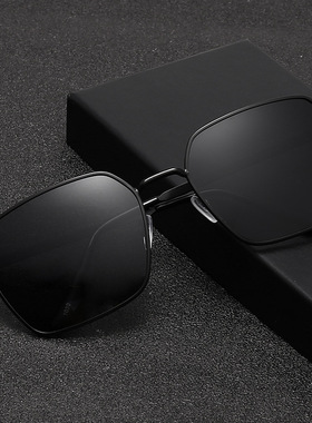 2025夏季新款偏光太阳镜开车金属黑色眼镜遮阳防晒钓鱼墨镜户外