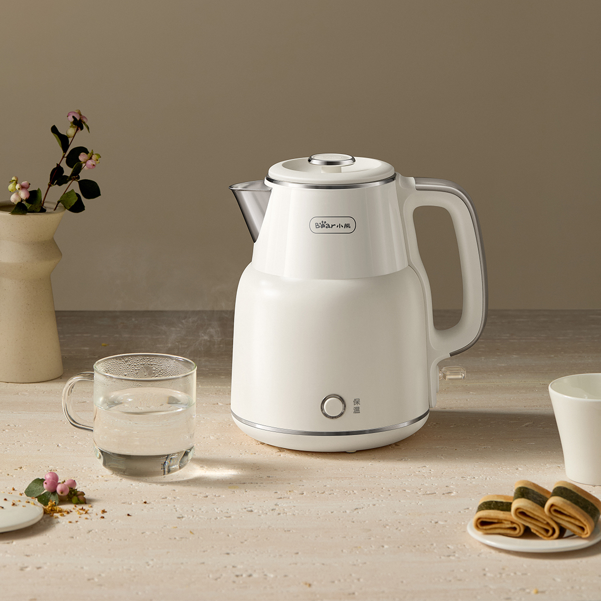 【好物体验专享】小熊一键保温烧水壶316L不锈钢材质
