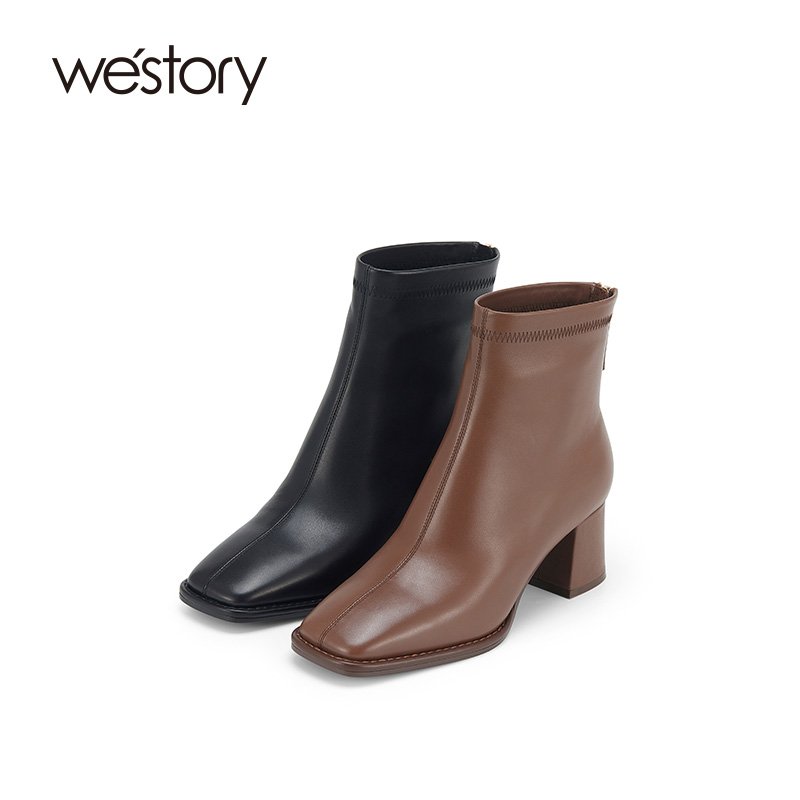 westory高跟时装靴2024秋冬新款