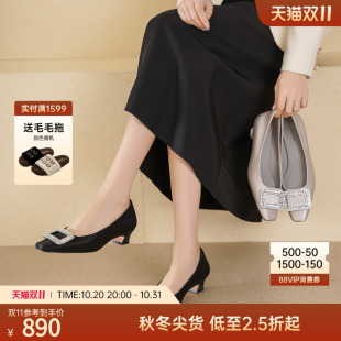 高级不累脚气质 通勤低跟一脚蹬绝美小单鞋 westory2025新款 法式