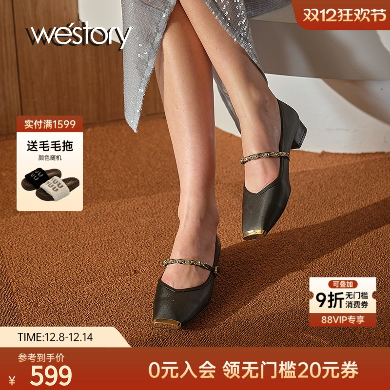 westory气质减龄玛丽珍单鞋