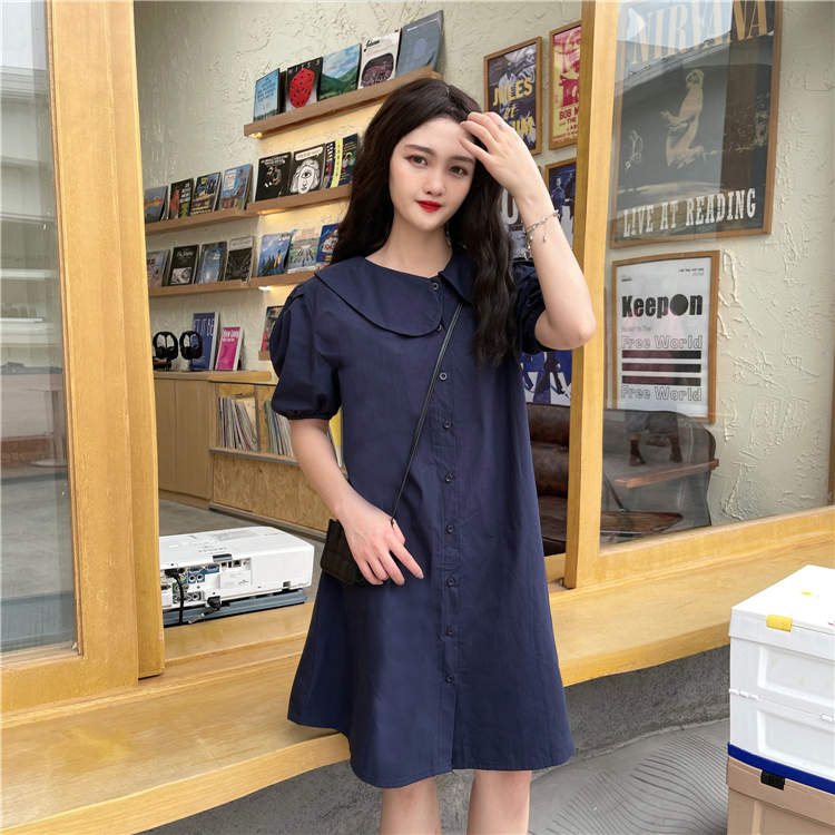 Real price real auction small fresh sweet Navy Dress French Academy wind growth skirt summer