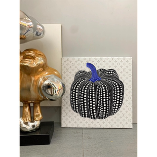 《南瓜之梦》时尚客厅玄关装饰画中古风桌面摆件抽象电表箱挂壁画