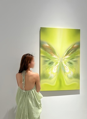 《春日小蝶》氛围感蝴蝶简约风客厅装饰画高级感沙发背景墙壁挂画