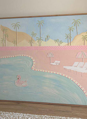 奶油风客厅沙发背景墙装饰画艺术温馨卡通动漫儿童房民宿玄关挂画