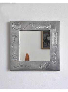 【银镜】波普趣味卧室装饰画中古做旧高级感壁画家居客厅玄关挂画