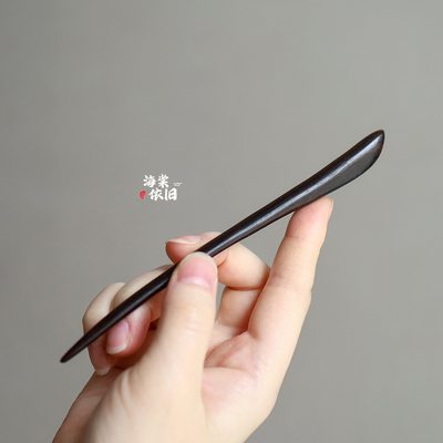 发簪黑檀木新中式古风短款盘发