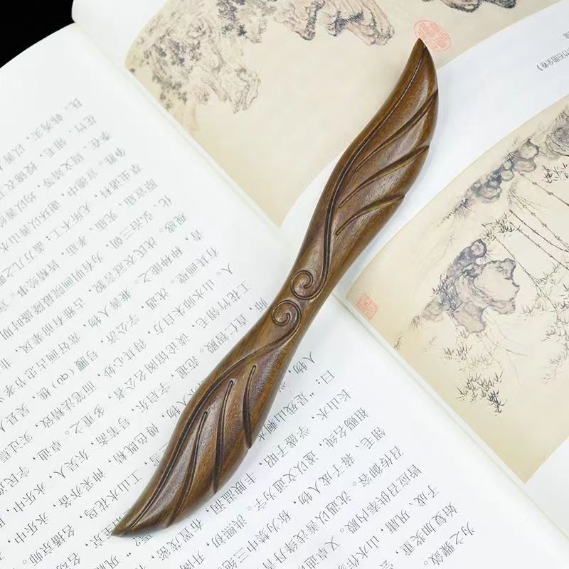 发簪檀木新中式古风盘发发饰