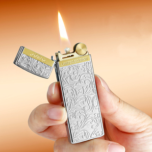 佐罗超薄唐草煤油打火机纤巧IP金便携限量实用创意火机礼物送男友