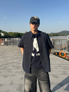 Free Verse2025口袋通勤日系简约夏日短袖衬衫外套