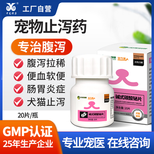 碱式碳酸铋片宠物狗狗拉稀止泻药猫咪拉肚子的药幼猫小狗软便便血