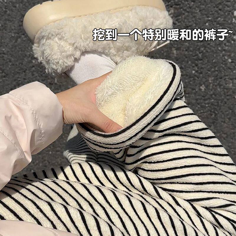 2026新款孕妇装春冬加绒阔腿裤子