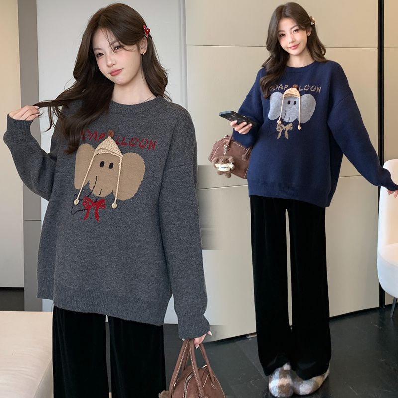 秋冬款孕妇装针织衫上衣大码毛衣