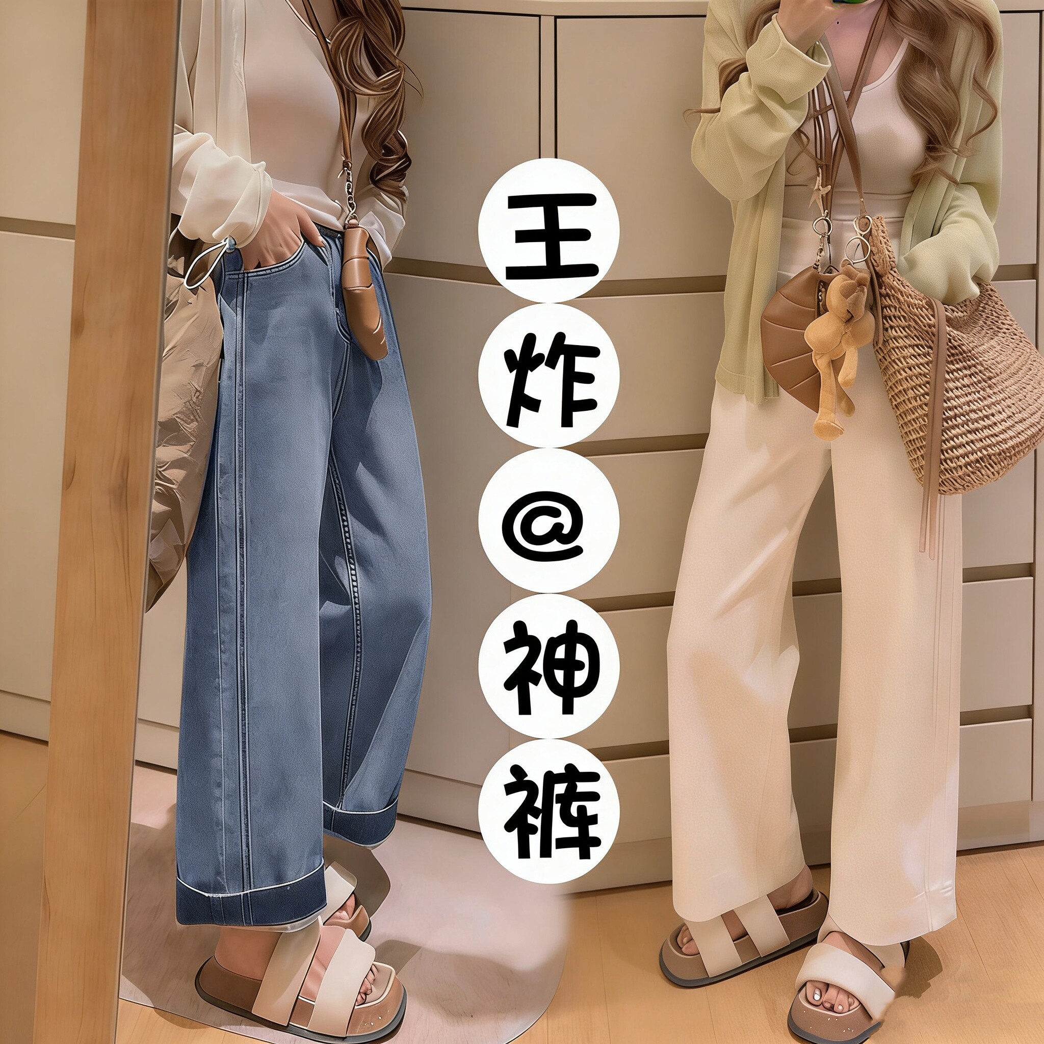 冬季孕妇裤牛仔裤韩版抽绳直筒裤宽松外穿夏阔腿裤加绒显瘦休闲女