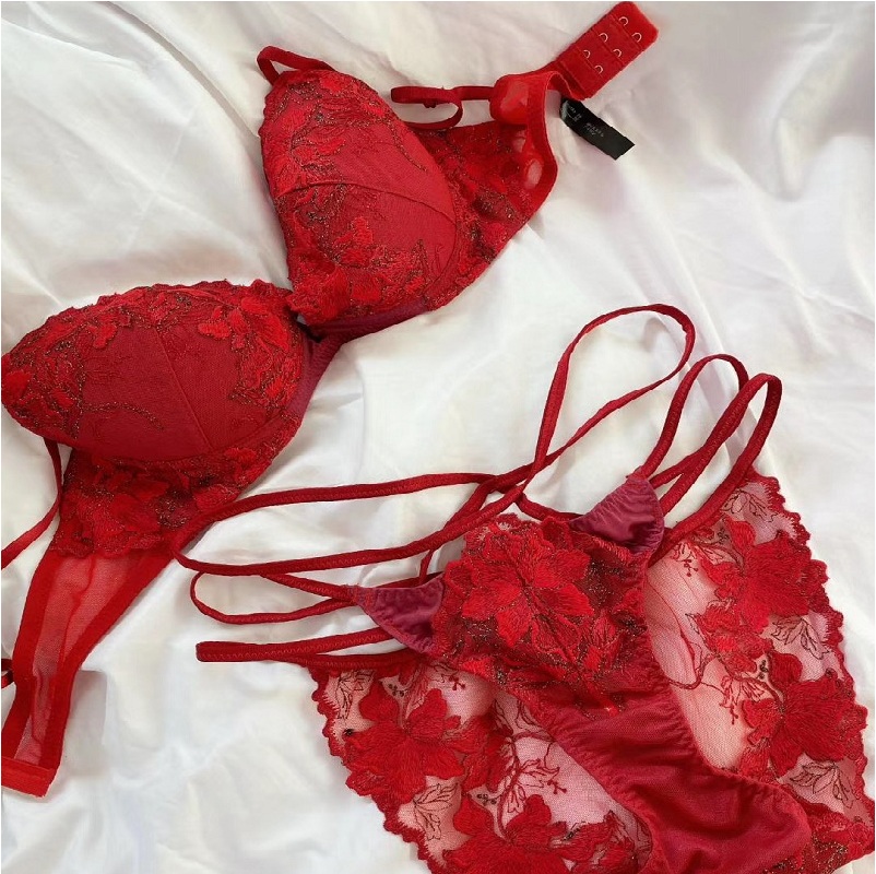 ravijour刺绣蕾丝性感贵妇文胸