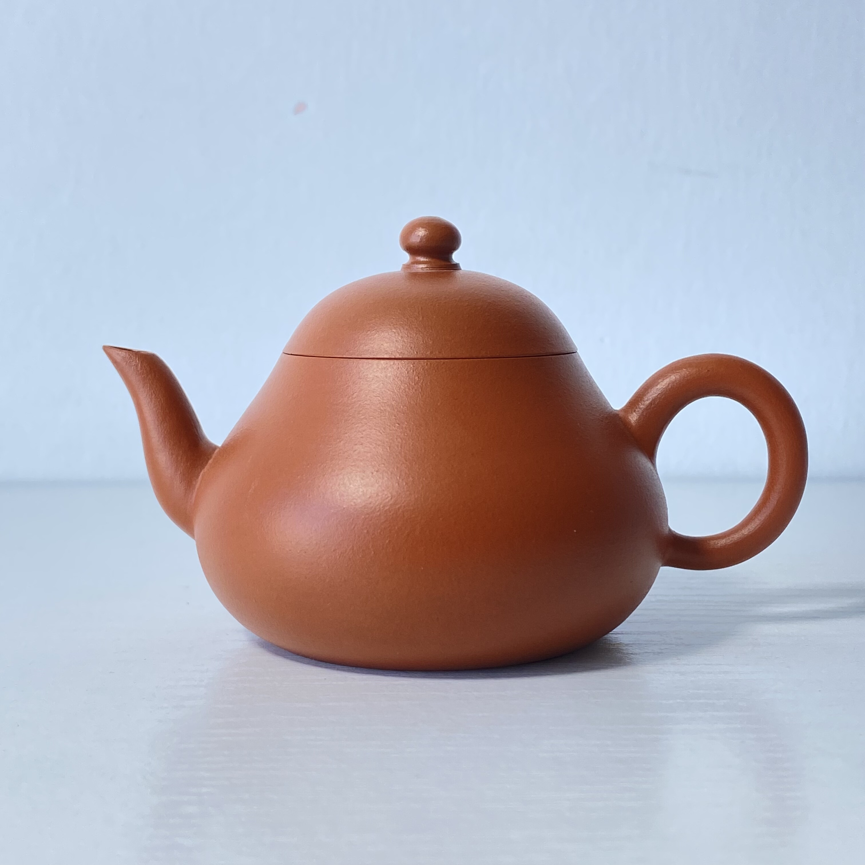 孟臣梨壶 章永顺亲工 潮州手拉壶朱泥鸡蛋黄泥全手工功夫茶壶