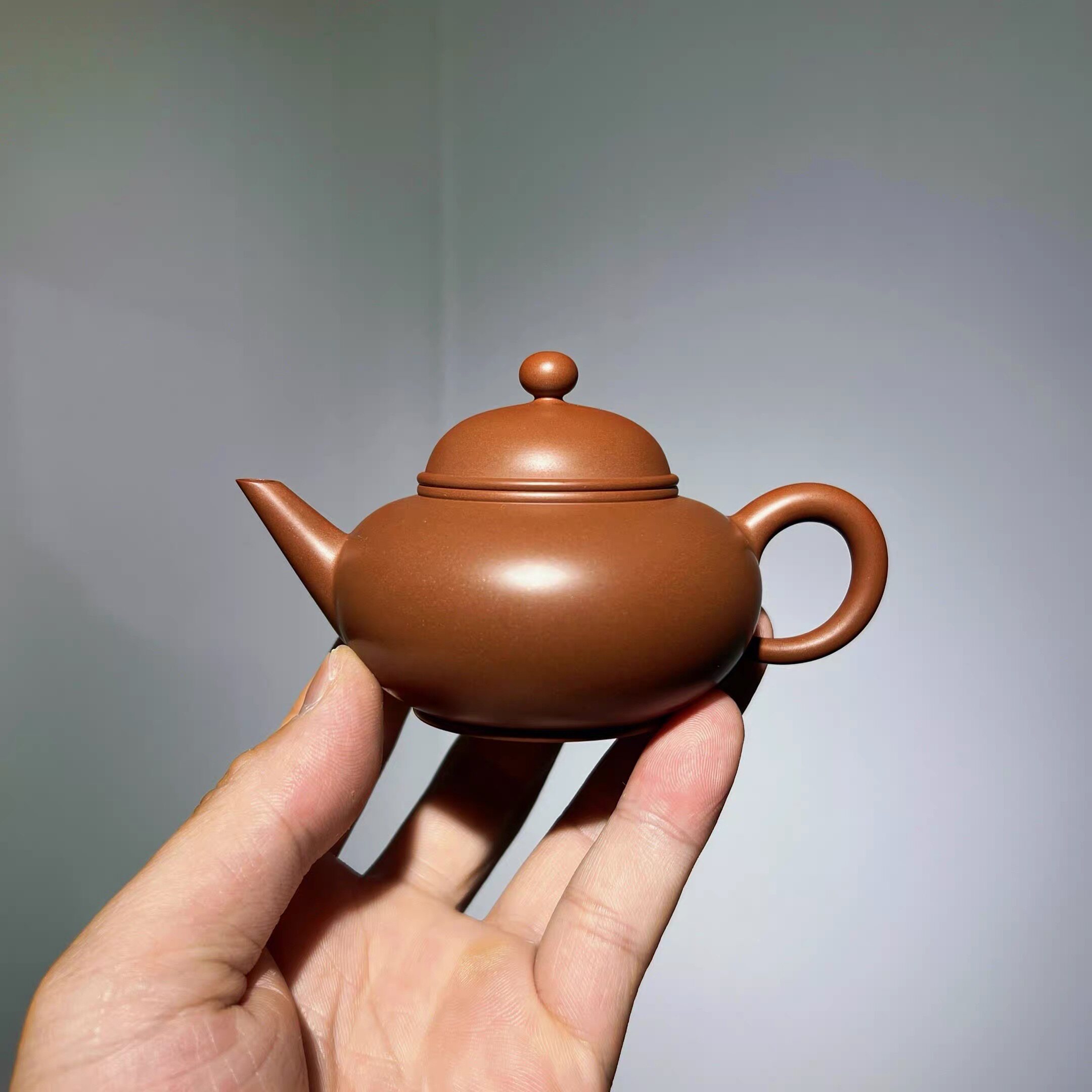 邱桂林 水平壶 陈腐朱泥潮州手拉壶全手工 高级工艺美术师