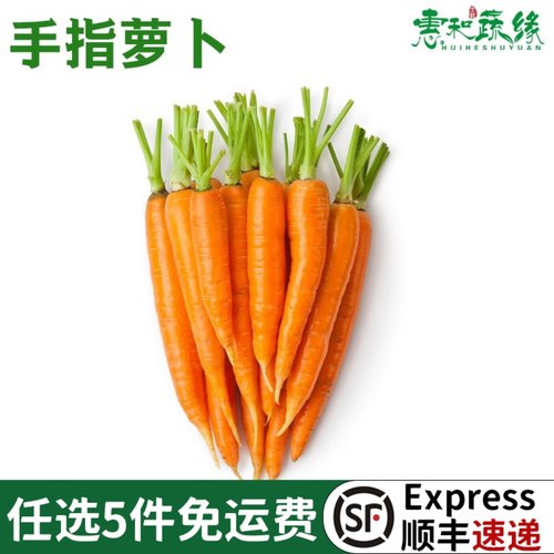 新鲜手指萝卜沙拉蔬菜生吃