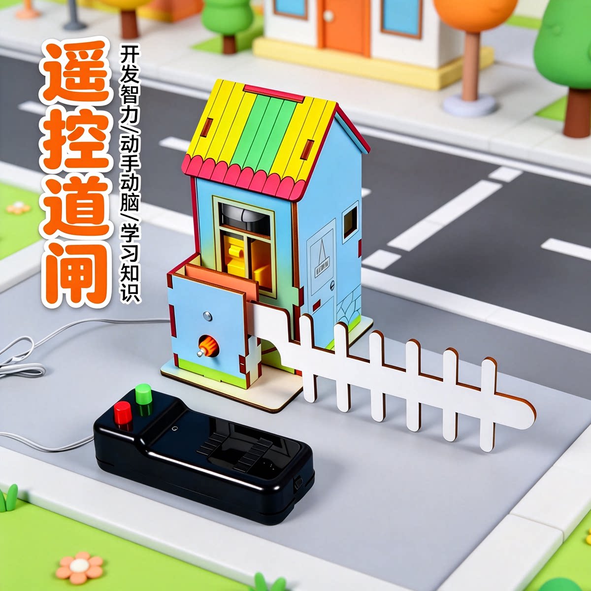 追鹿遥控道闸栏杆物理DIY套装